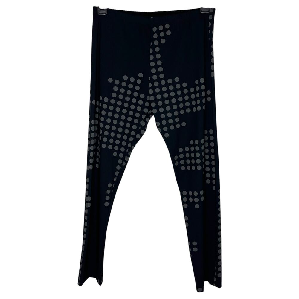 Porto San Francisco Womens Capri Pants 1 Small Navy Hazel USA Polka Dot Stretch